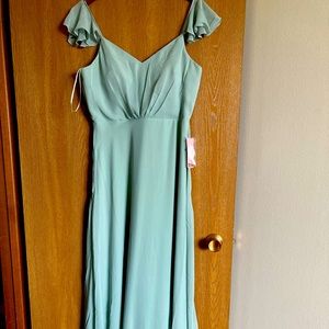 Birdy Grey Sage Bridesmaid Dress Sz L